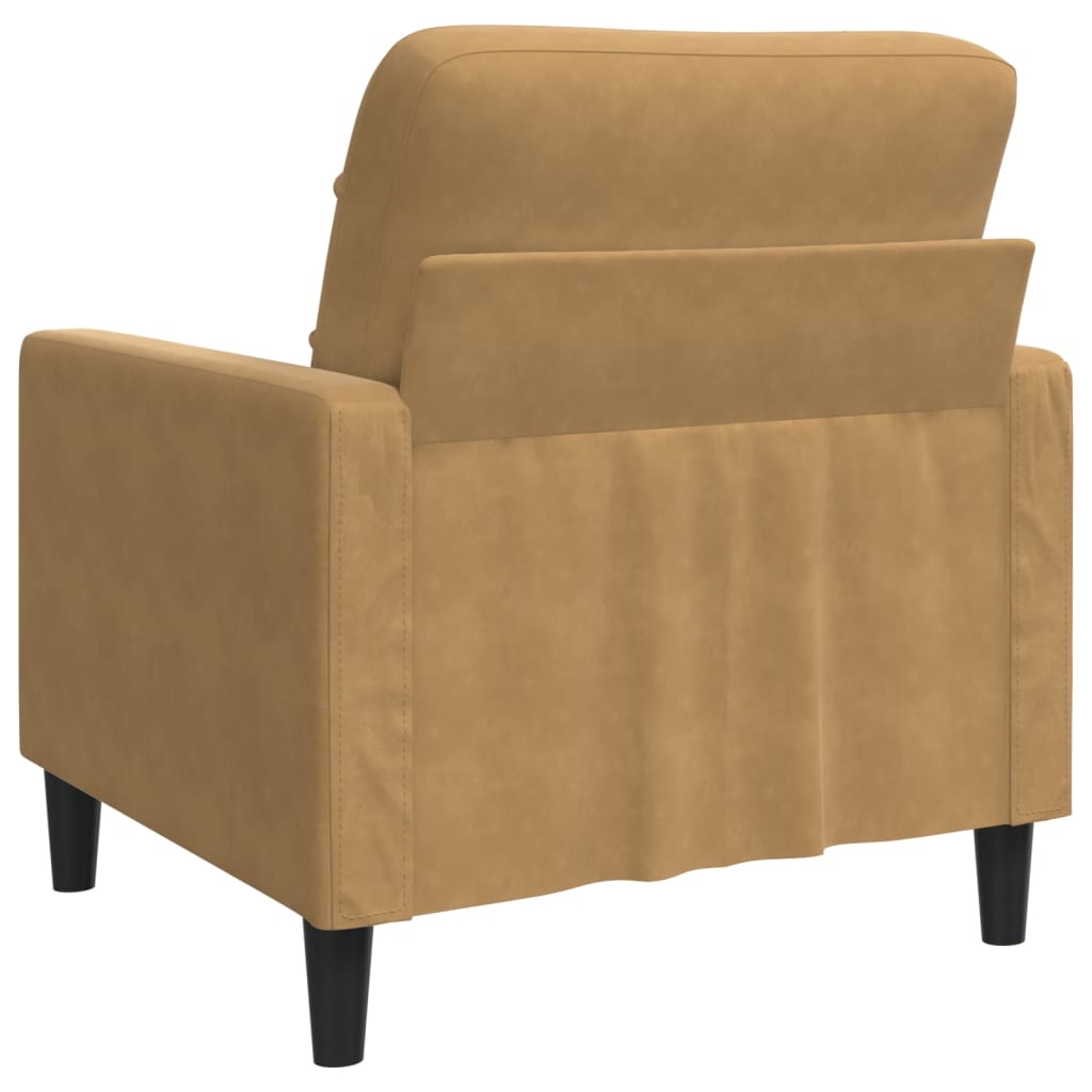 vidaXL Fauteuil 60 cm fluweel bruin