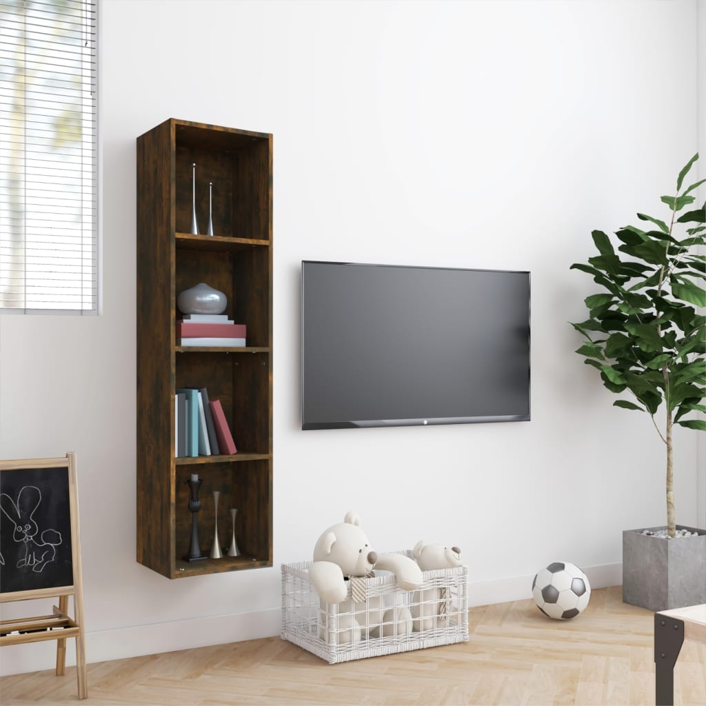vidaXL Boekenkast / tv-meubel 143x30x36 cm bewerkt hout gerookt eiken