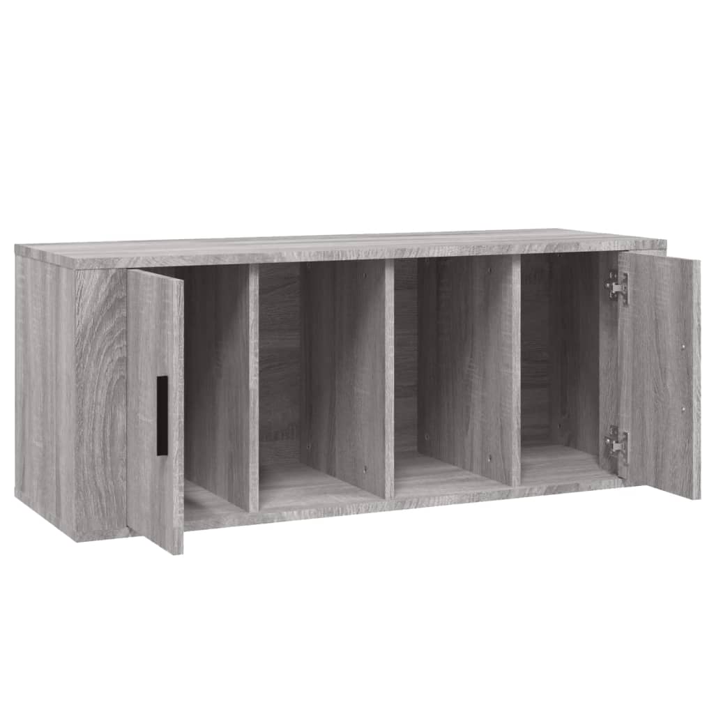 vidaXL Tv-meubel 100x35x40 cm bewerkt hout grijs sonoma eikenkleurig