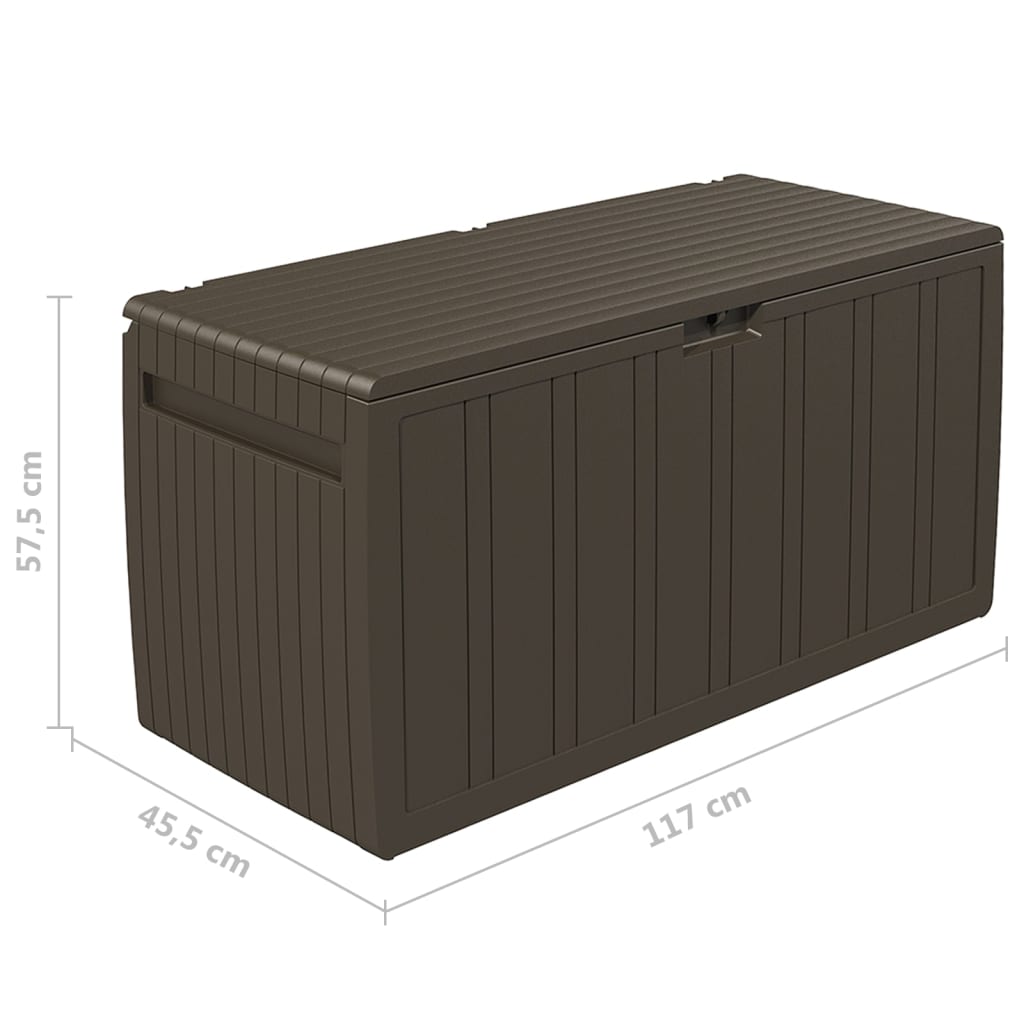 vidaXL Kussenbox 117x45,5x57,5 cm 270 L bruin
