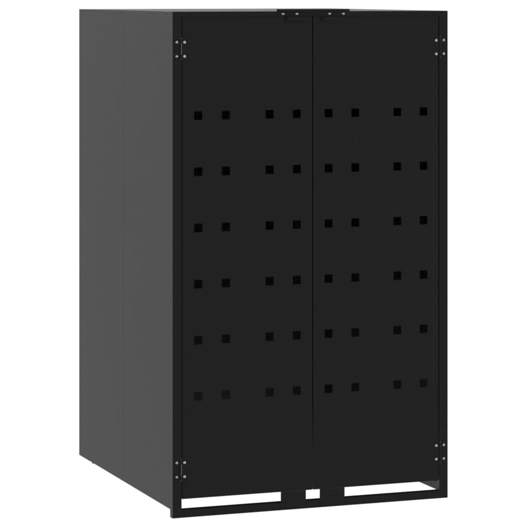 vidaXL Containerberging voor 2 containers 138x79x117 cm staal zwart