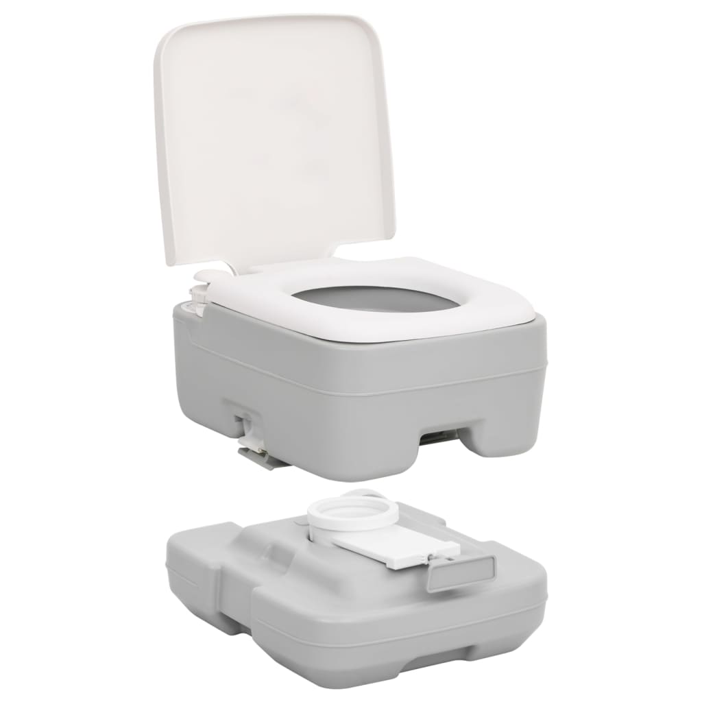 vidaXL Campingtoilet en watertankset draagbaar