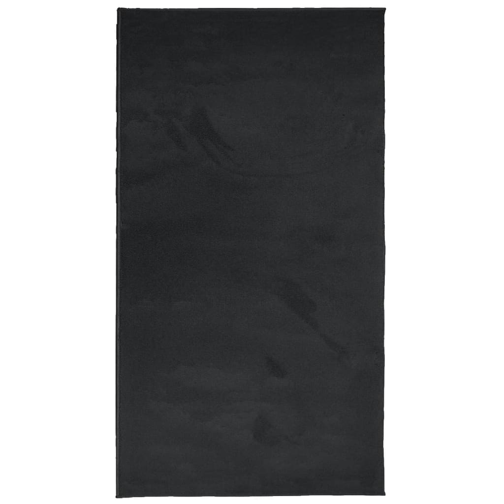 vidaXL Vloerkleed OVIEDO laagpolig 80x150 cm zwart