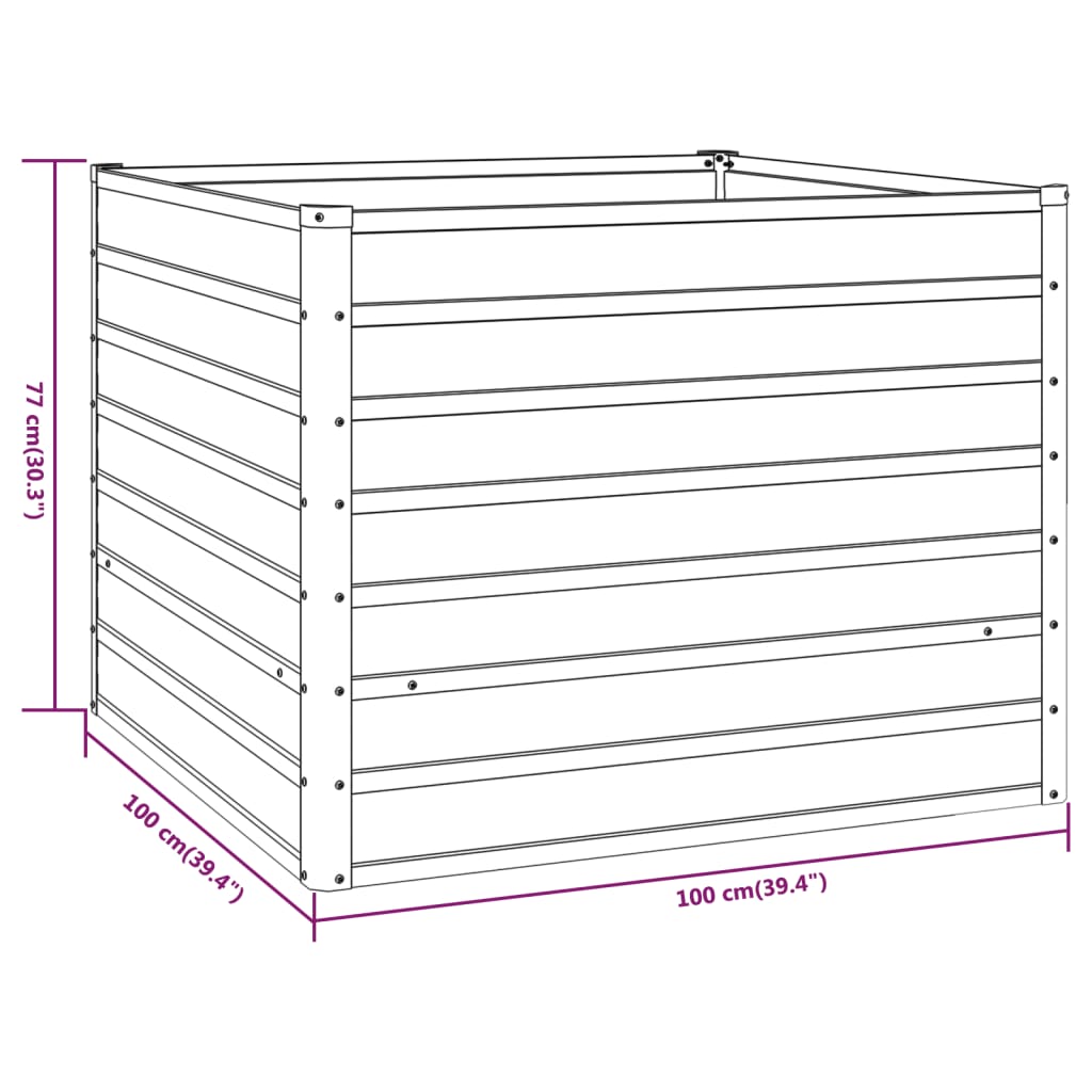 vidaXL Verhoogde plantenbak cortenstaal - 200x80x40 cm - roestig
