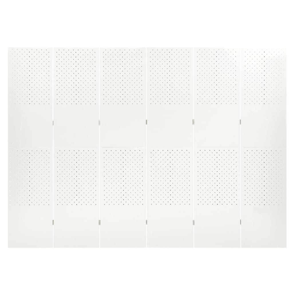 vidaXL Kamerschermen 2 st met 6 panelen 240x180 cm staal wit