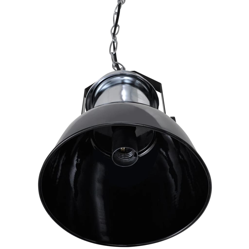 vidaXL Plafondlampen 2 st in hoogte verstelbaar modern metaal zwart