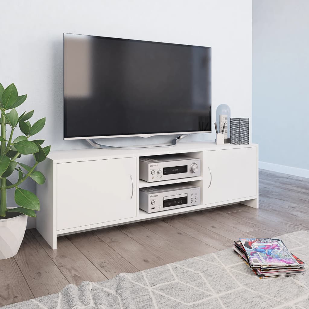vidaXL Tv-meubel 120x30x37,5 cm bewerkt hout wit