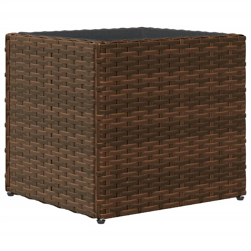 vidaXL Plantenbak 36x30x32 cm poly rattan bruin