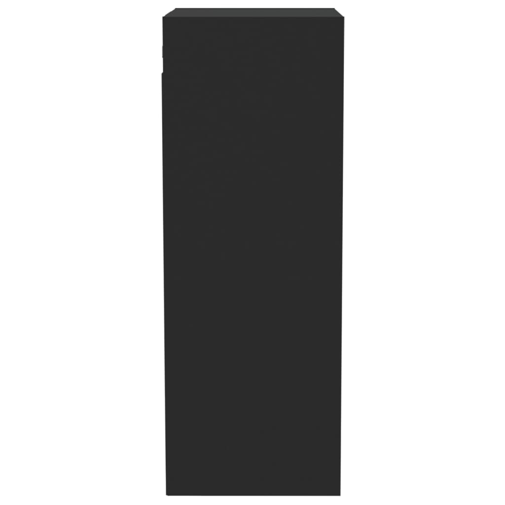 vidaXL Wandkast 34,5x32,5x90 cm bewerkt hout zwart