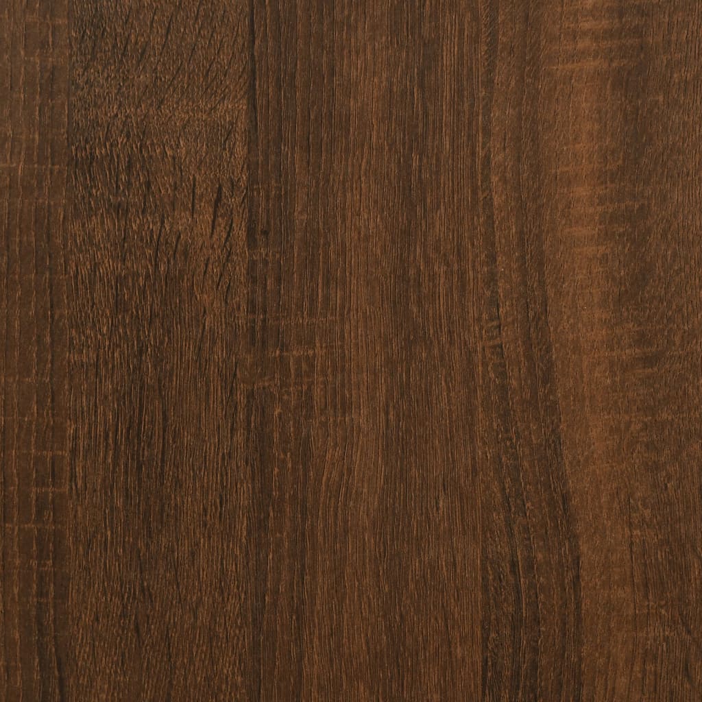vidaXL Bijzettafel met wieltjes 50x35x55,5 cm hout bruin eikenkleur