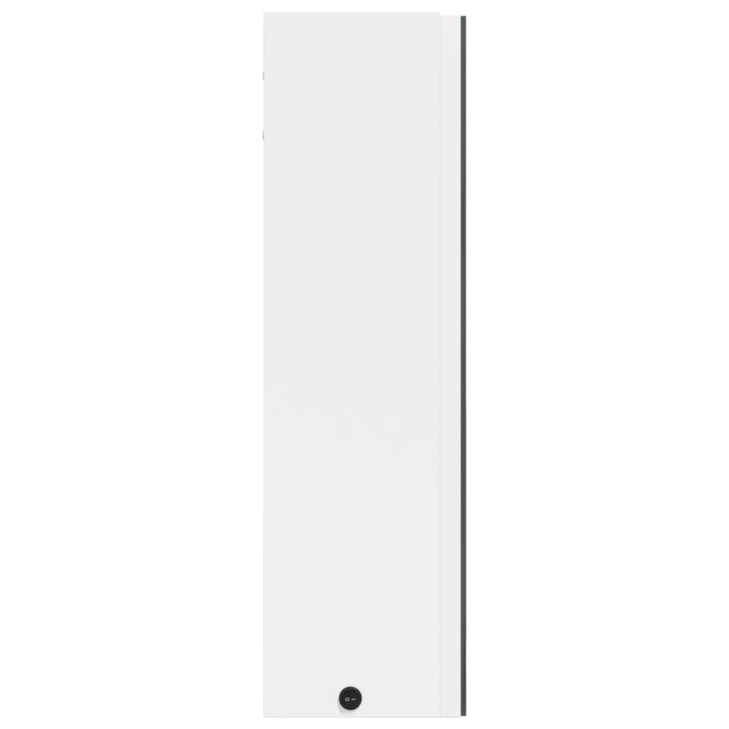 vidaXL Badkamerkast met spiegel 80x15x60 cm MDF glanzend grijs
