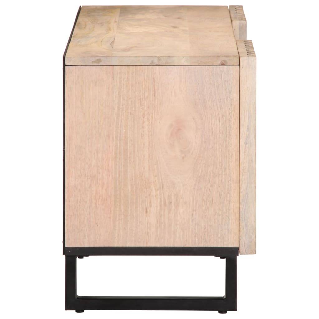 vidaXL Tv-meubel 105x34x46 cm massief mangohout wit