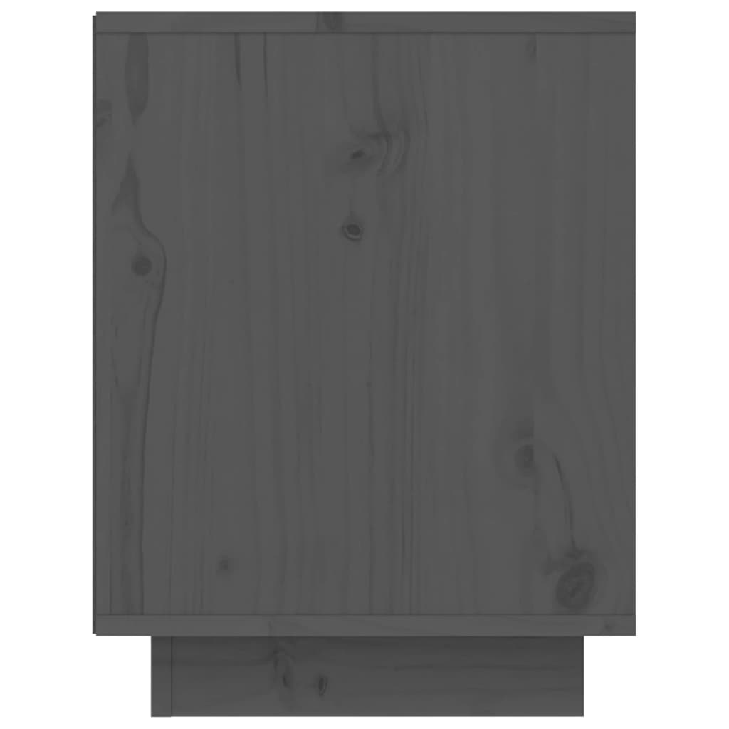 vidaXL Schoenenkast 60x34x45 cm massief grenenhout grijs