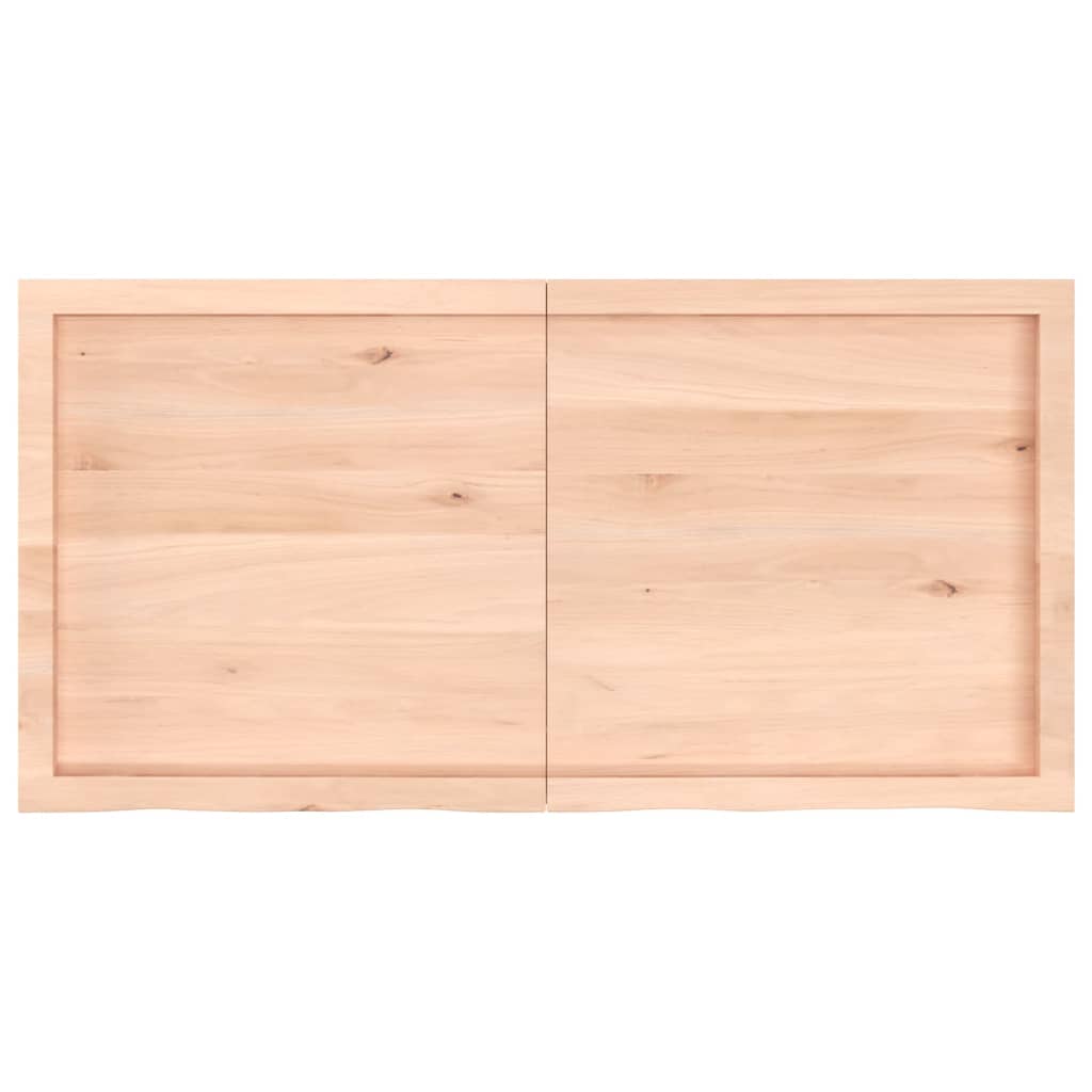 vidaXL Wastafelblad 120x60x(2-4) cm onbehandeld massief hout