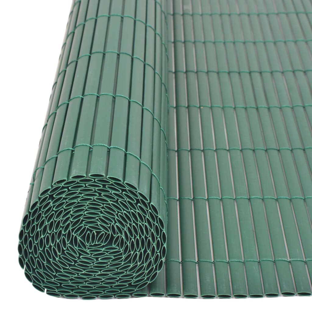 vidaXL Tuinafscheiding dubbelzijdig 90x500 cm PVC groen