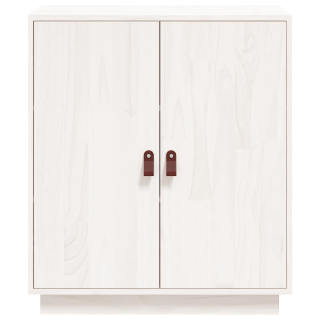 vidaXL Dressoir 65,5x40x75 cm massief grenenhout wit