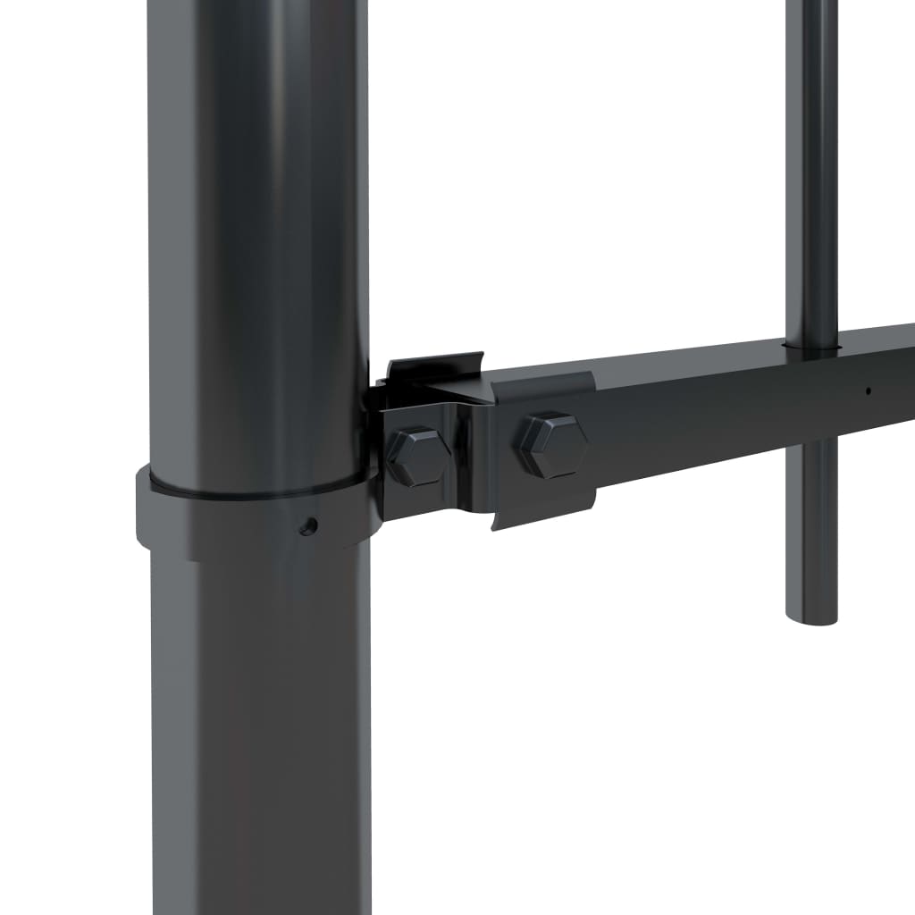 vidaXL Tuinhek met speren bovenkant 5,1x1,2 m staal zwart