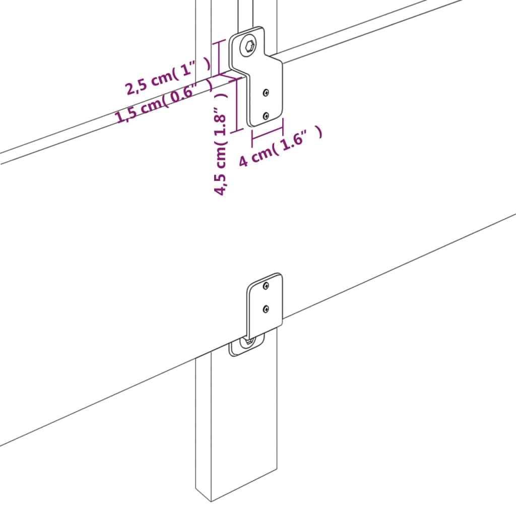 vidaXL Hoofdborden 2 st 72x5x78/88 cm stof donkergrijs