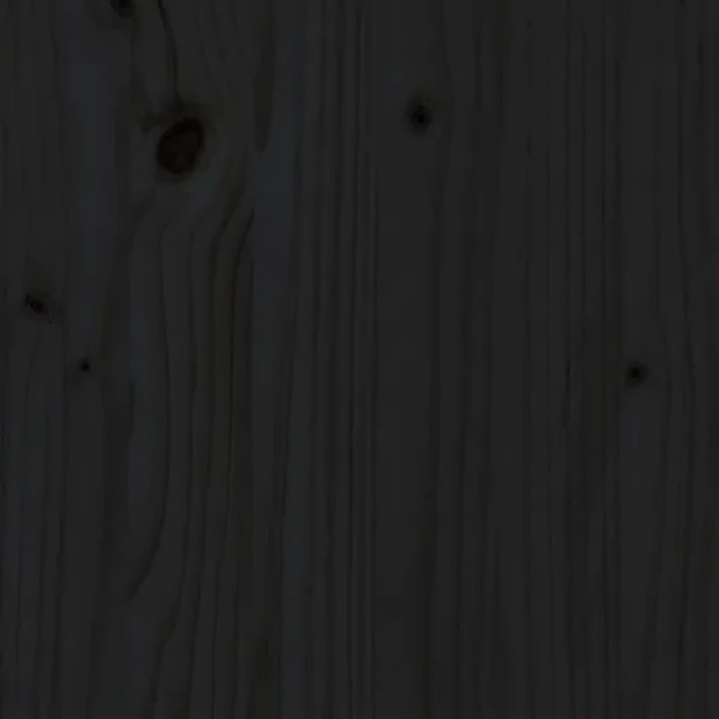 vidaXL Wandkast 60x30x35 cm massief grenenhout zwart