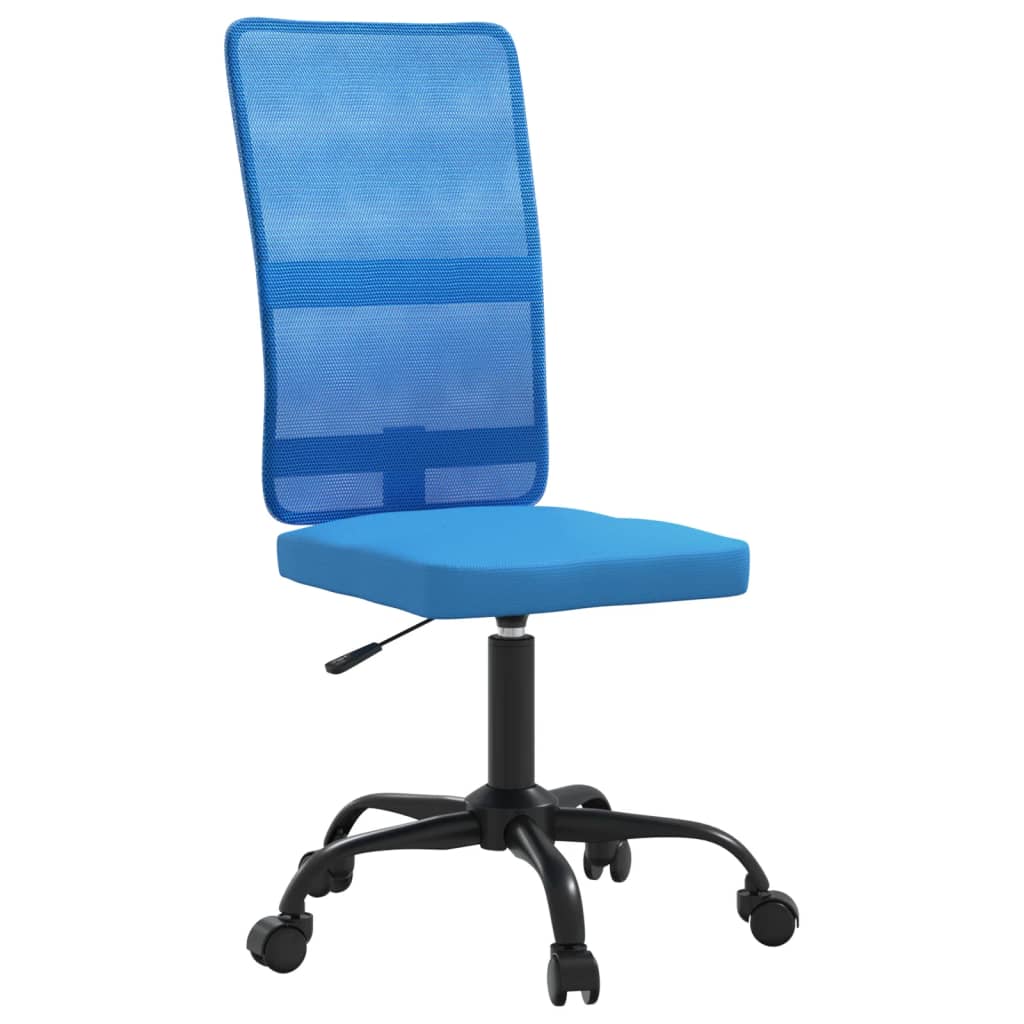 vidaXL Kantoorstoel verstelbare hoogte mesh stof blauw