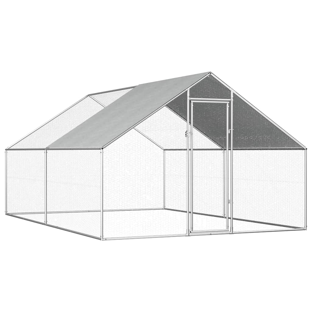 vidaXL Kippenhok 2,75x4x1,92 m gegalvaniseerd staal