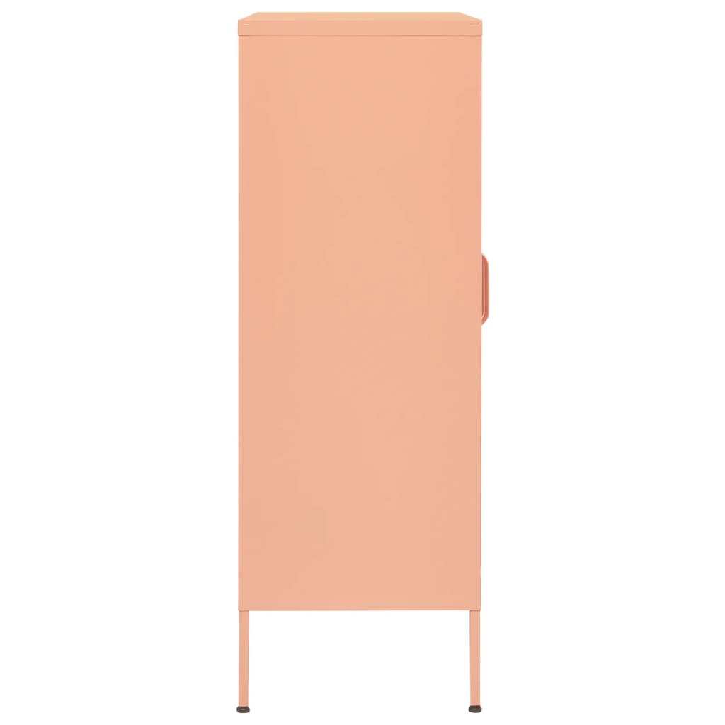 vidaXL Opbergkast 80x35x101,5 cm staal roze