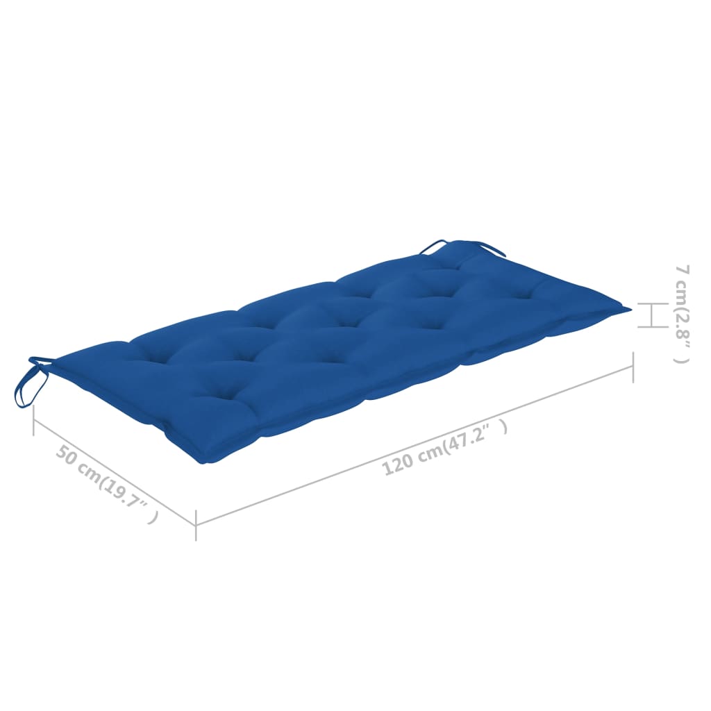 vidaXL Tuinbank met kussen 120 cm bamboe