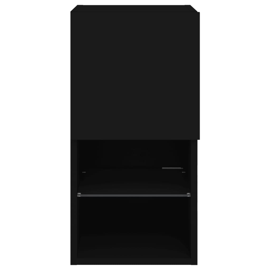 vidaXL Tv-meubelen 2 st met LED-verlichting 30,5x30x60 cm zwart