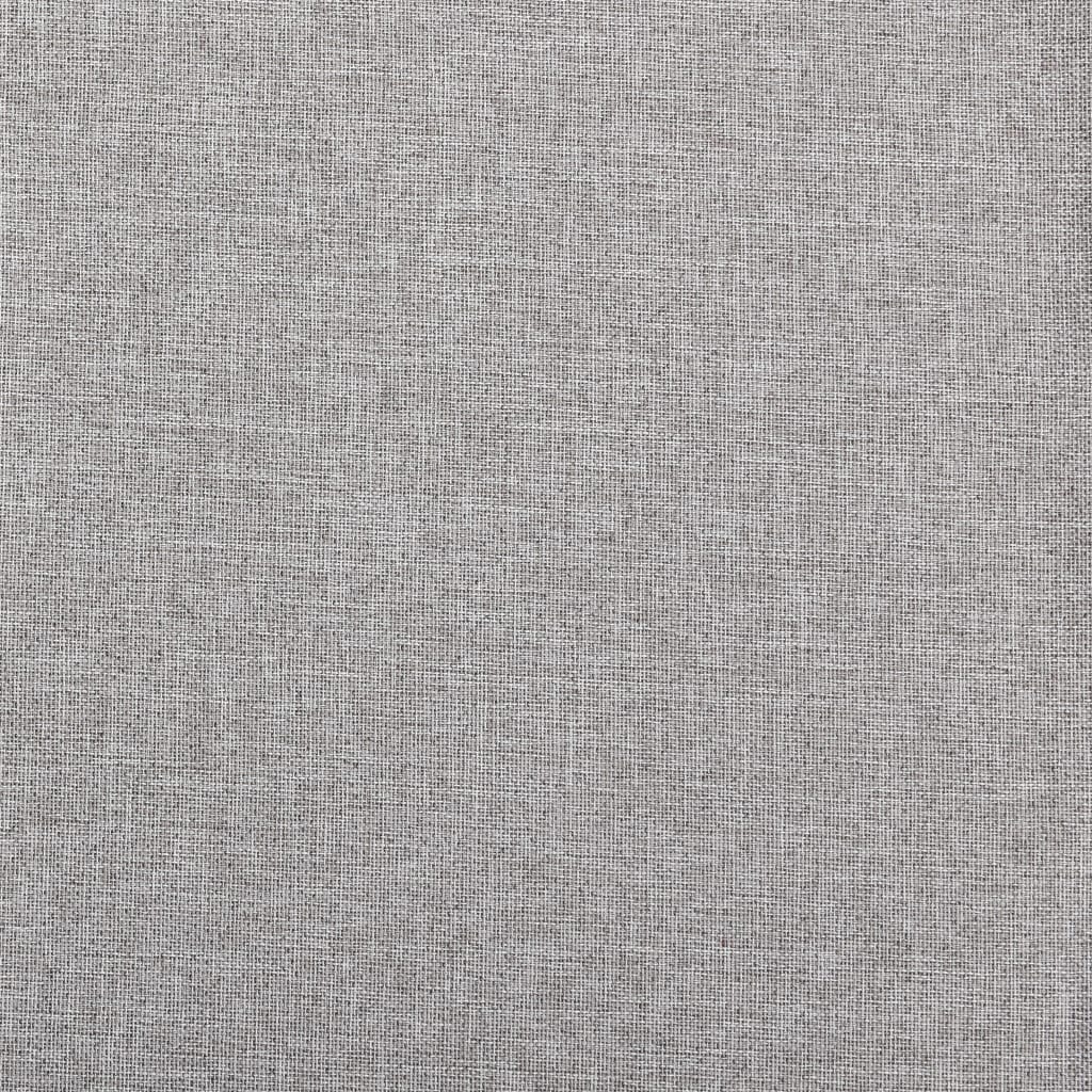 vidaXL Gordijn linnen-look verduisterend met haken 290x245 cm grijs