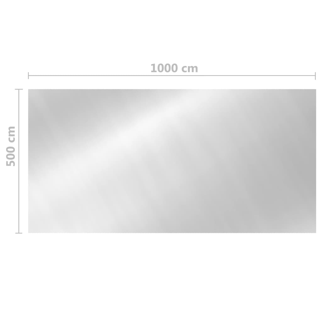 vidaXL Zwembadfolie solar drijvend rechthoekig 10x5 m PE zilverkleurig