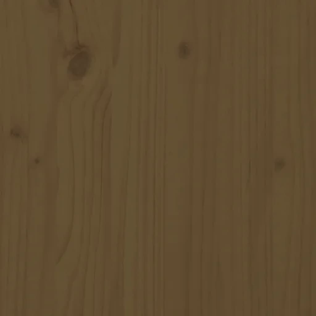 vidaXL Hoofdbord 206x4x104 cm massief grenenhout honingbruin