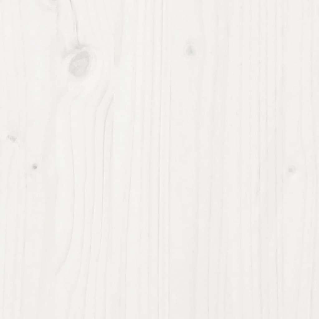 vidaXL Bedframe met hoofdbord massief grenenhout wit 200x200 cm