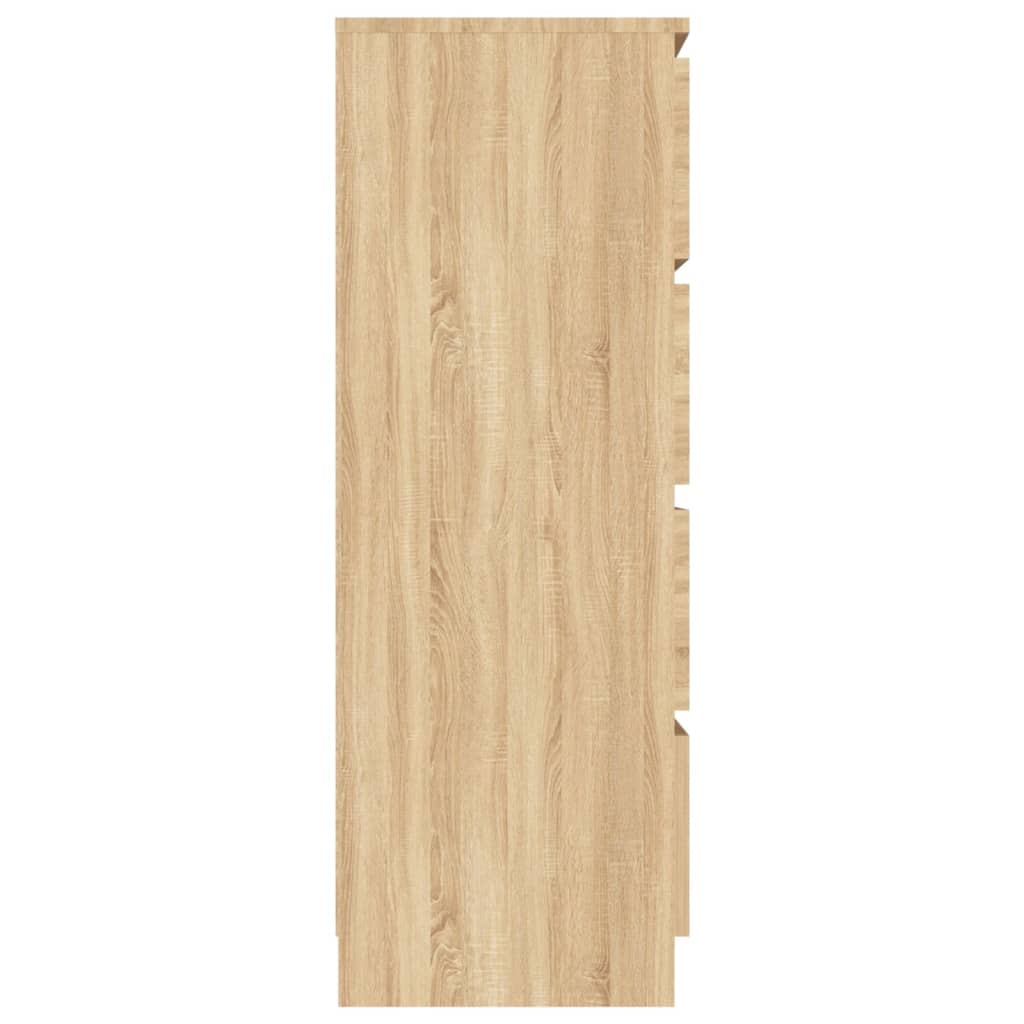 vidaXL Dressoir 60x35x98,5 cm bewerkt hout sonoma eikenkleurig