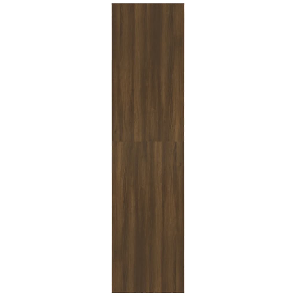 vidaXL Kledingkast 100x50x200 cm bewerkt hout bruin eikenkleur