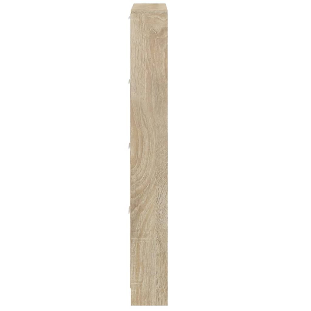 vidaXL Schoenenkast 59x17x150 cm bewerkt hout eikenkleurig