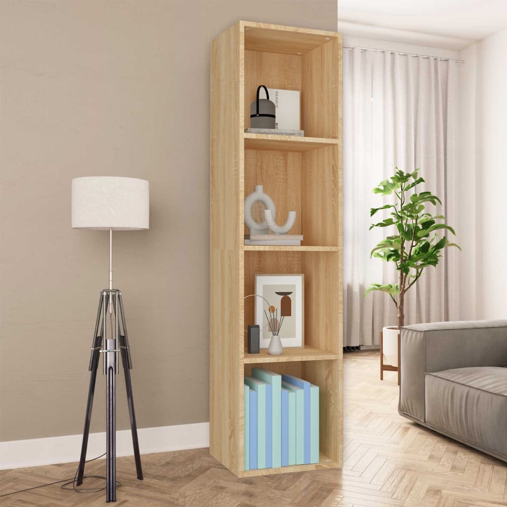 vidaXL Boekenkast/tv-meubel 36x30x143cm bewerkt hout sonoma eikenkleur