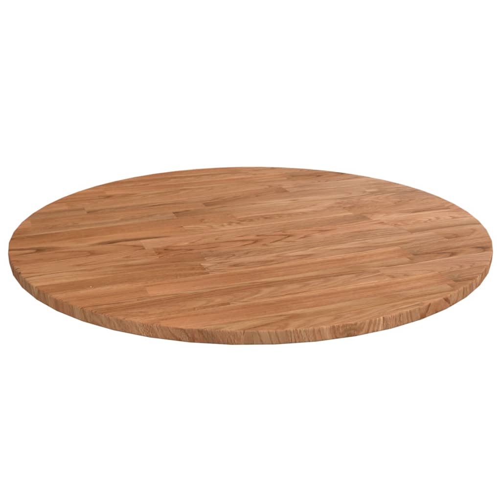 vidaXL Tafelblad rond 50x1,5 cm onbehandeld massief eikenhout, houten