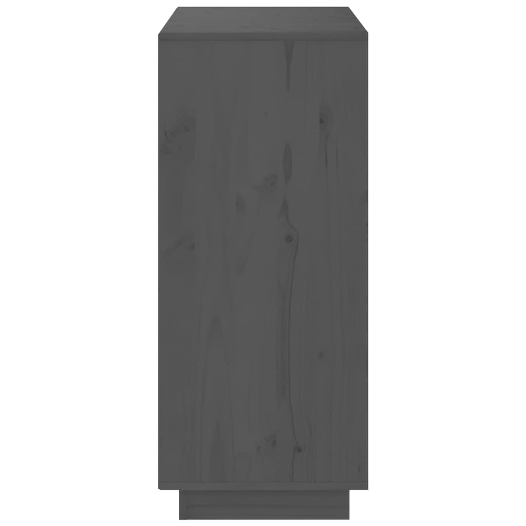 vidaXL Dressoir 70x34x80 cm massief grenenhout grijs