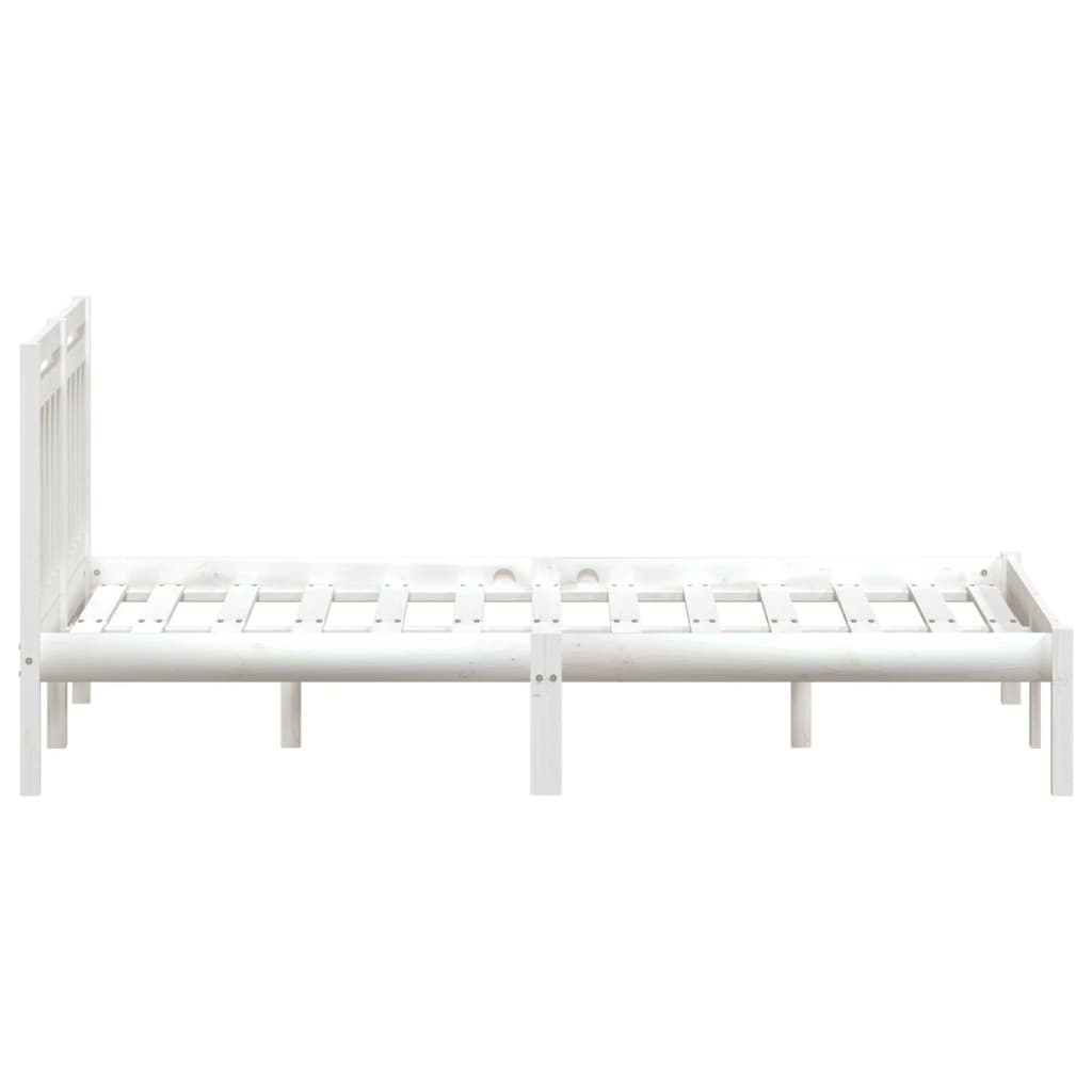 vidaXL Bedframe massief grenenhout wit 120x200 cm