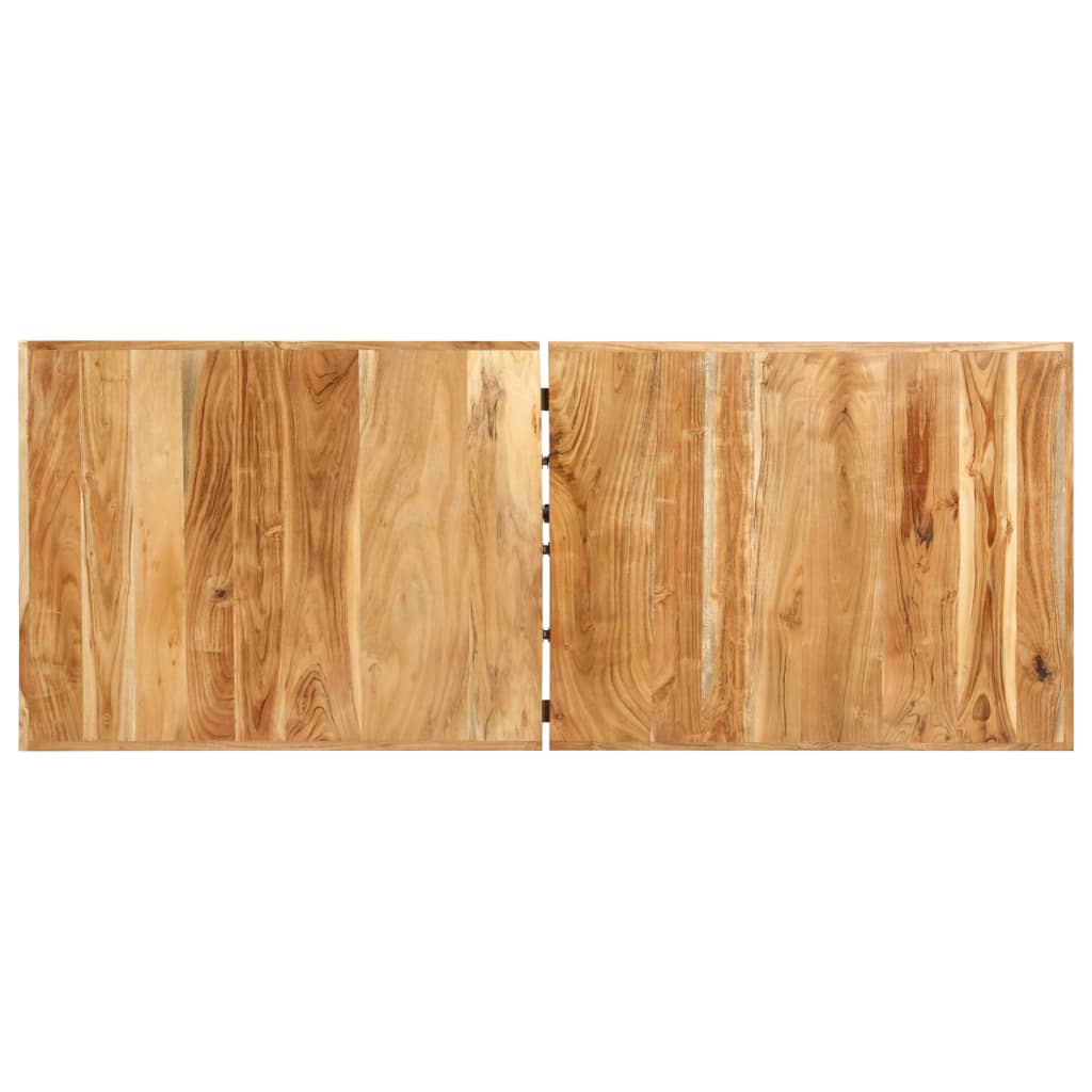 vidaXL 9-delige Barset massief acaciahout en massief gerecycled hout