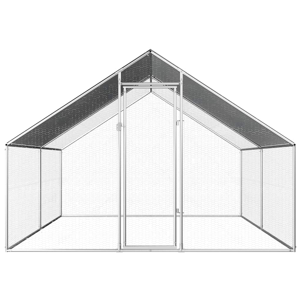 vidaXL Kippenhok 2,75x4x1,92 m gegalvaniseerd staal