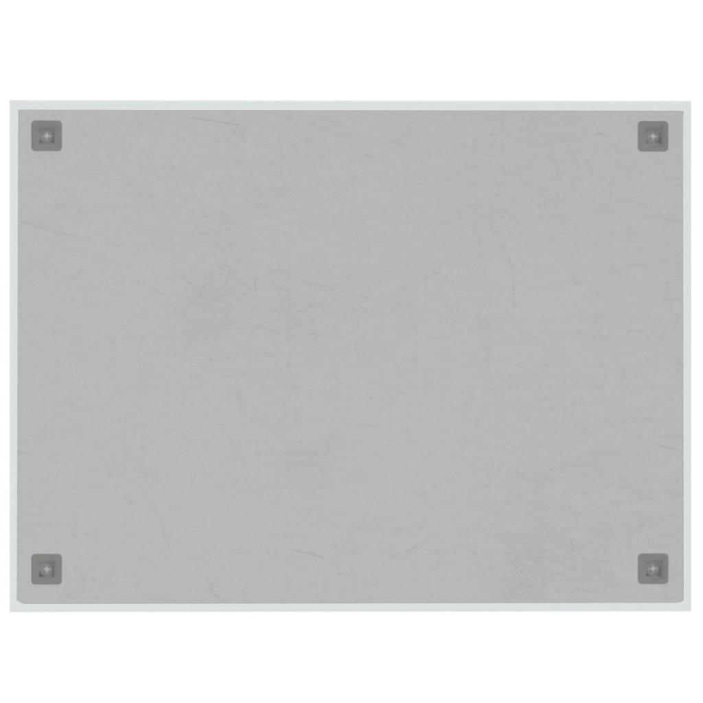 vidaXL Magneetbord wandgemonteerd 80x60 cm gehard glas wit