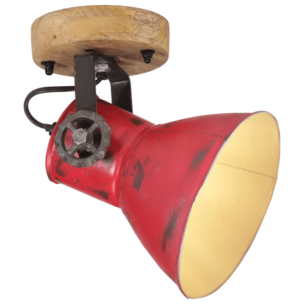 vidaXL Wandlamp 25 W E27 11,5x11,5x25 cm verweerd rood