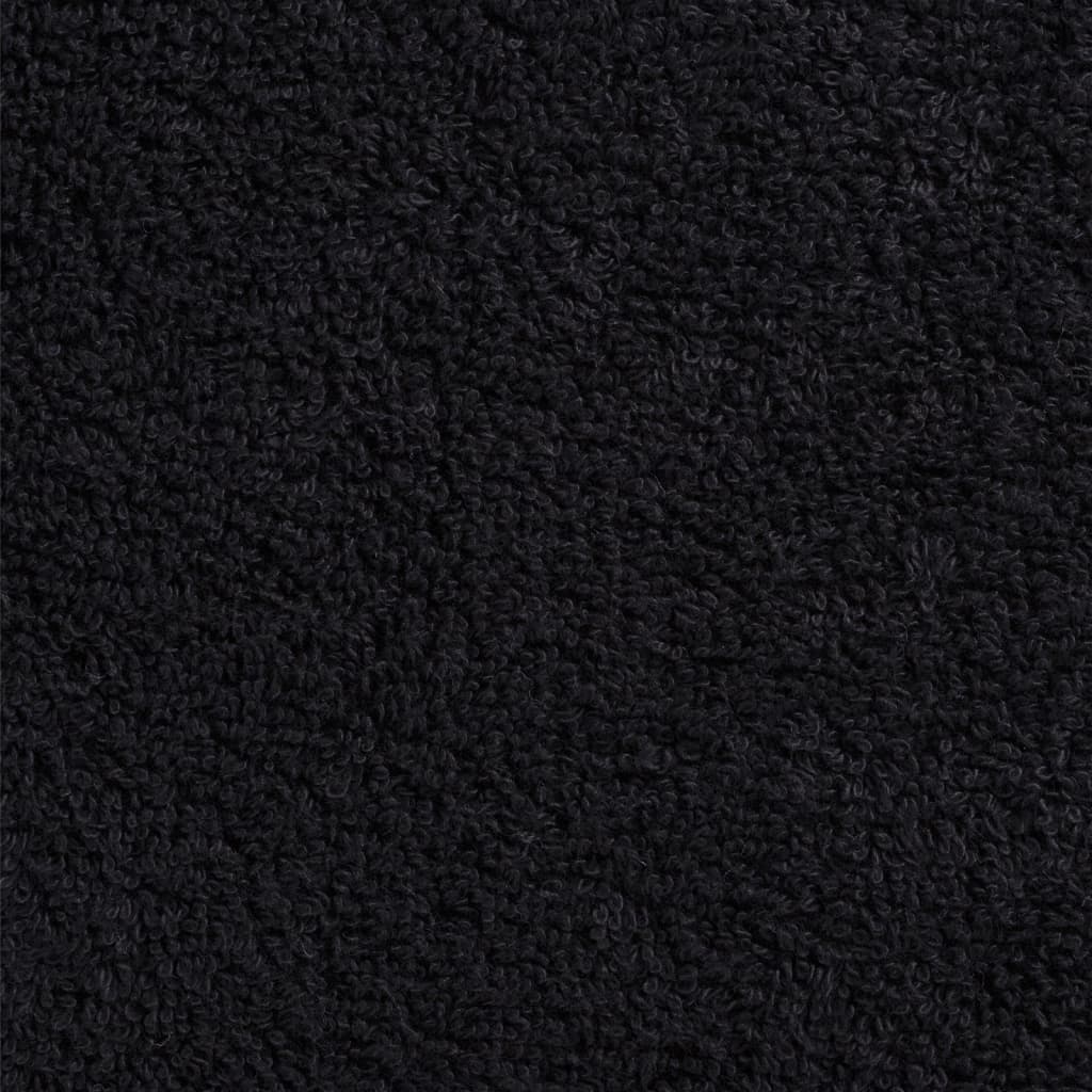 vidaXL 8-delige Handdoekenset 600 g/m² 100% katoen zwart
