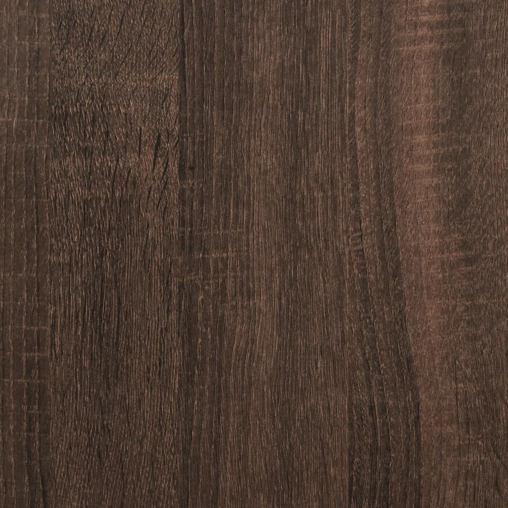 vidaXL Salontafel 70x50x40 cm bewerkt hout en metaal bruin eikenkleur