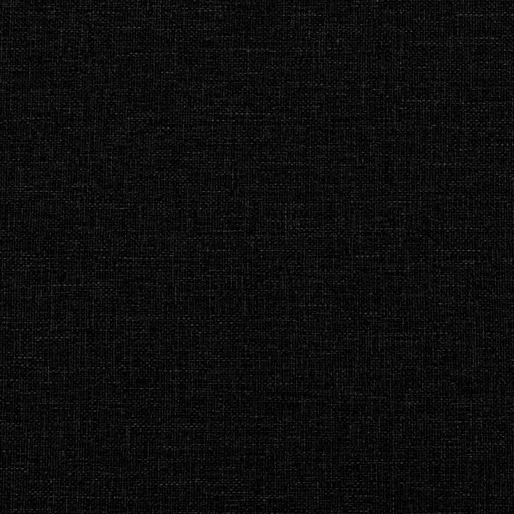 vidaXL 3-delige Loungeset met kussens stof zwart