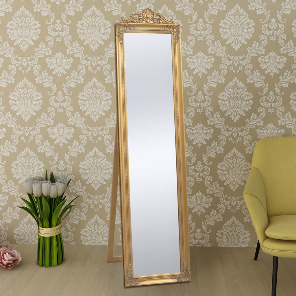 vidaXL Vrijstaande spiegel Barok 160x40cm goud