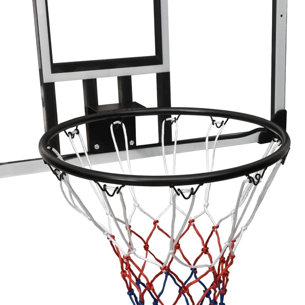 vidaXL Basketbalbord 90x60x2,5 cm polycarbonaat transparant