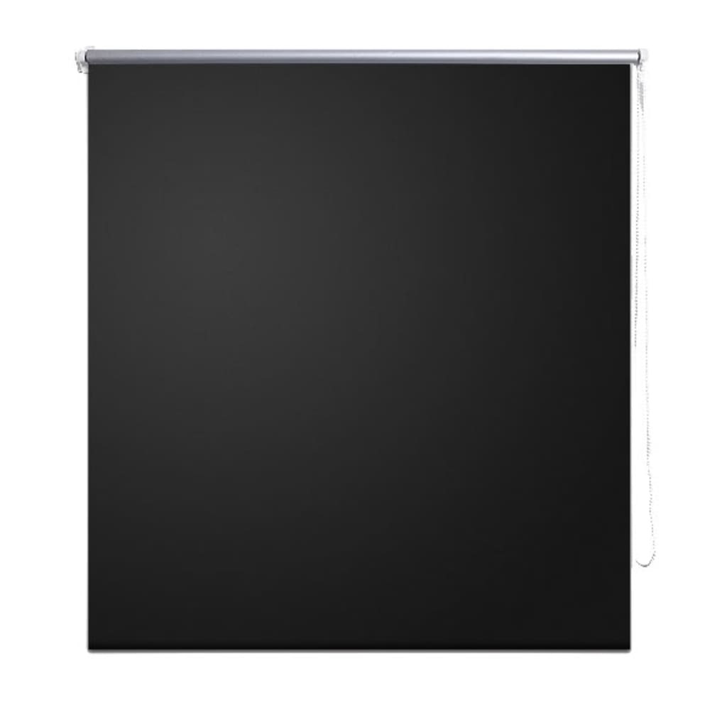 vidaXL Rolgordijn verduisterend 80x175 cm zwart