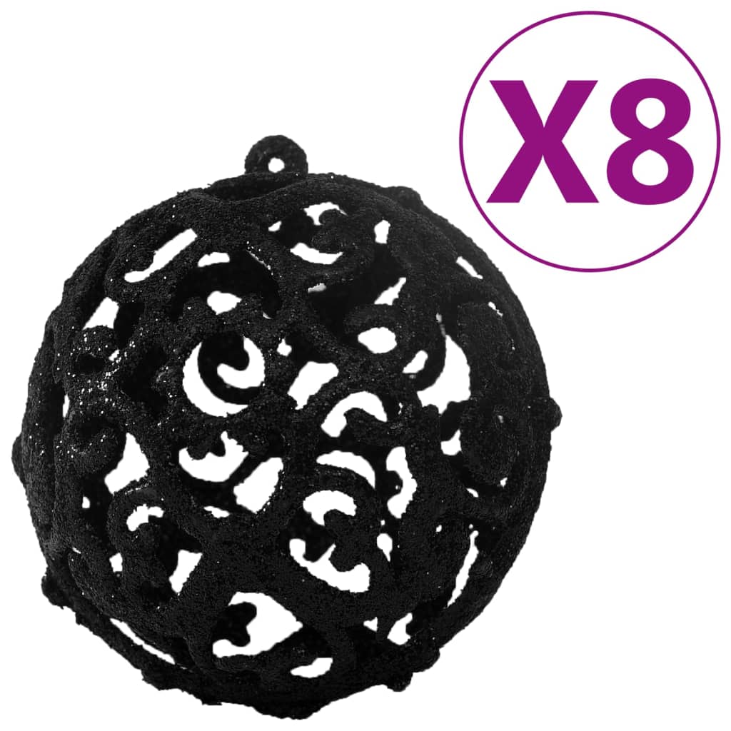vidaXL 100-delige Kerstballenset zwart